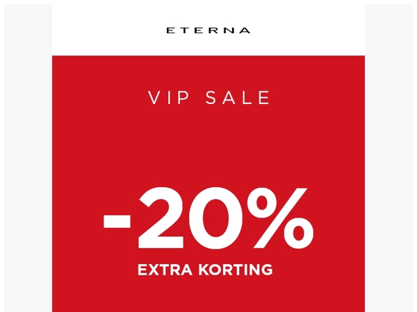 Nog even! 20% EXTRA voor leden