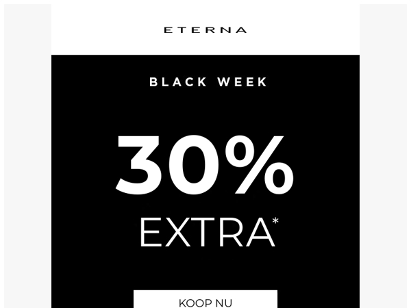 Finale! -30% EXTRA tijdens BLACK WEEK
