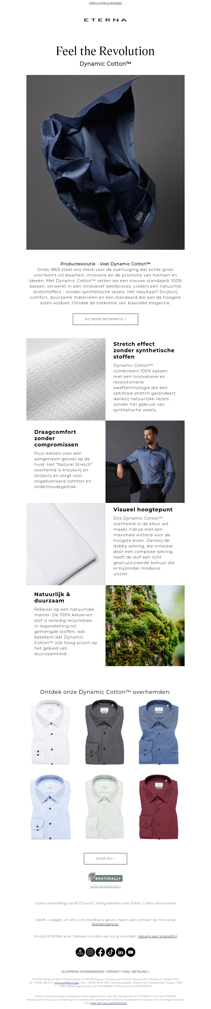 De toekomst van overhemden - Dynamic Cotton™ is hier! De toekomst van overhemden - Dynamic Cotton™ is hier!