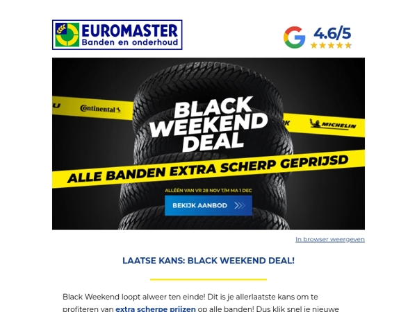 Laatste kans: Black Weekend Deal!🔥