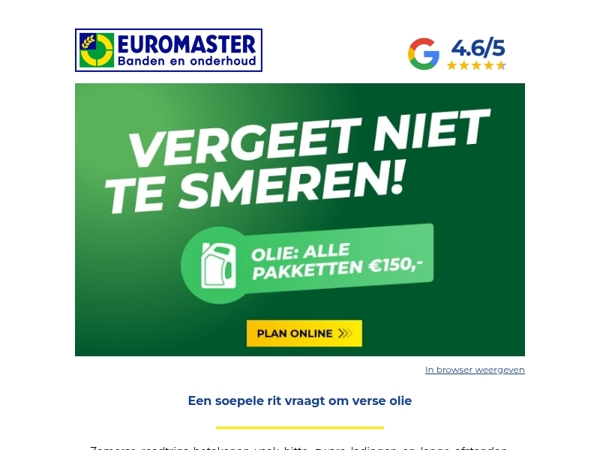 Controleer je olie voor een veilige zomer! 