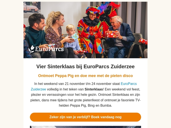 Hoog bezoek: Vier Sinterklaas bij EuroParcs Zuiderzee 🎁