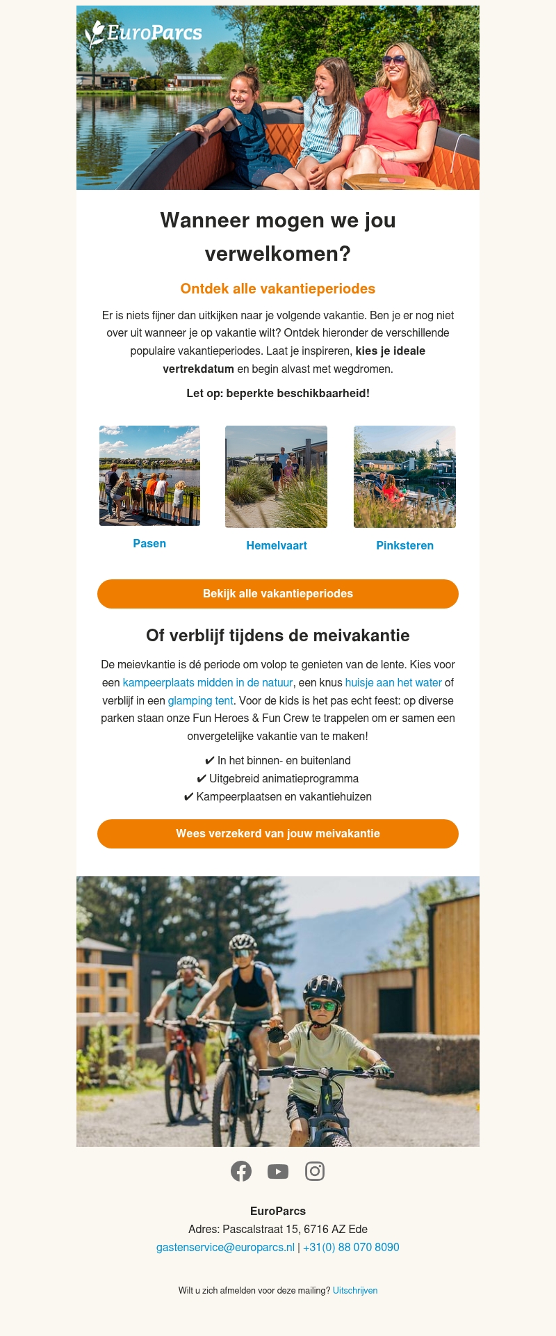 In welke periode kom jij naar EuroParcs? π In welke periode kom jij naar EuroParcs? π