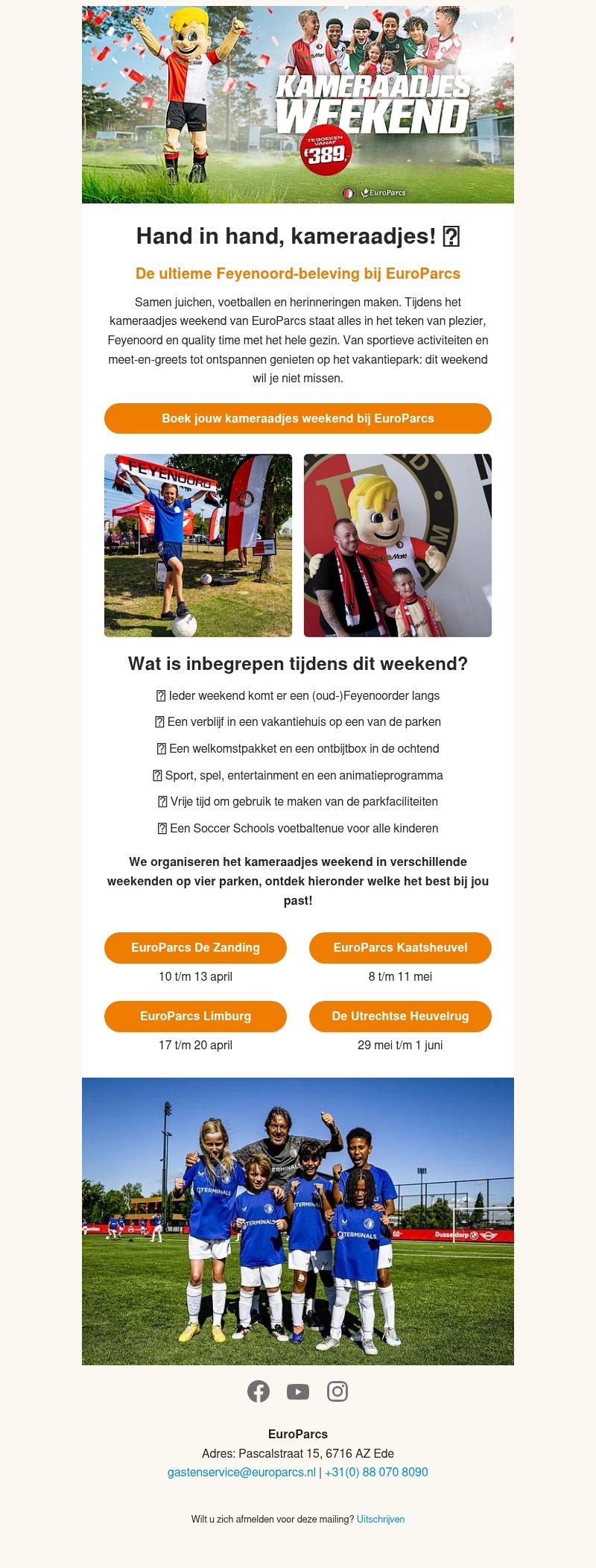 Beleef het kameraadjes weekend bij EuroParcs ⚽️ Beleef het kameraadjes weekend bij EuroParcs ⚽️