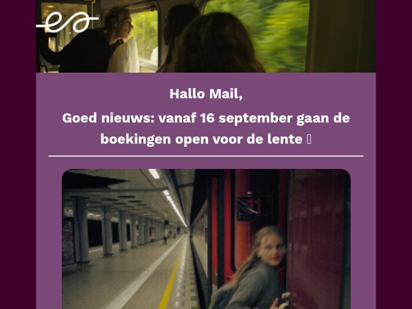 De lente begint volgende week? Boek vanaf 16 september!