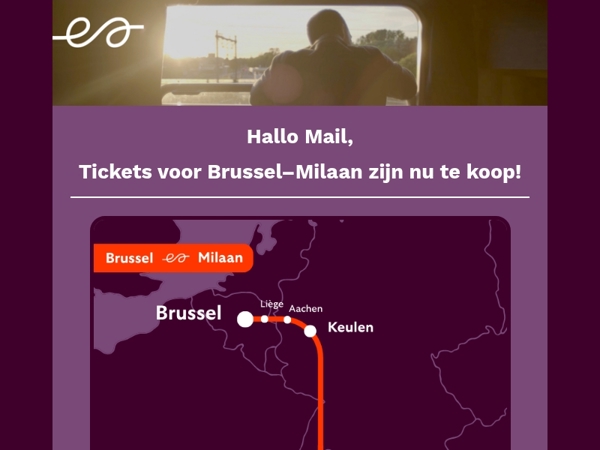 Boekingen open voor nachttrein Brussel–Milaan vanaf €49,99