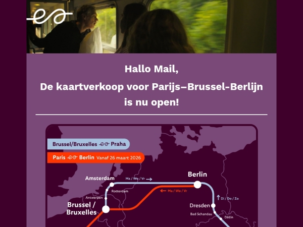 Kaartverkoop voor Parijs–Berlijn is nu geopend