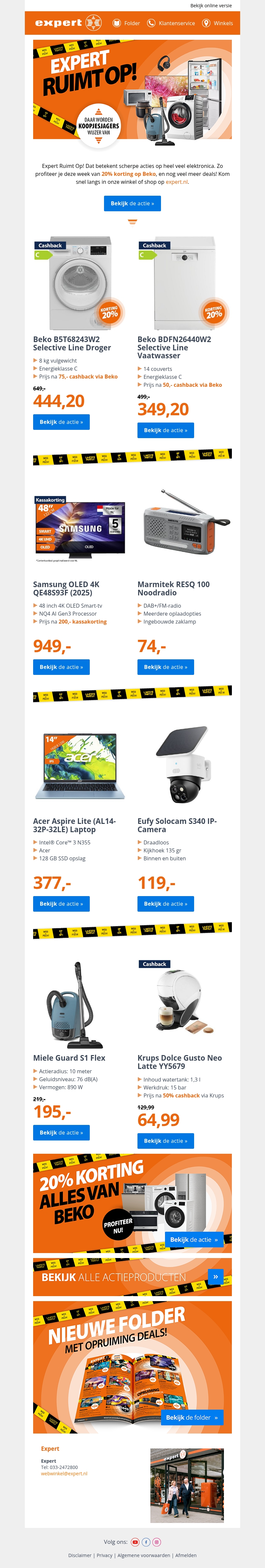 Nu 20% korting op alles van Beko! Nu 20% korting op alles van Beko!