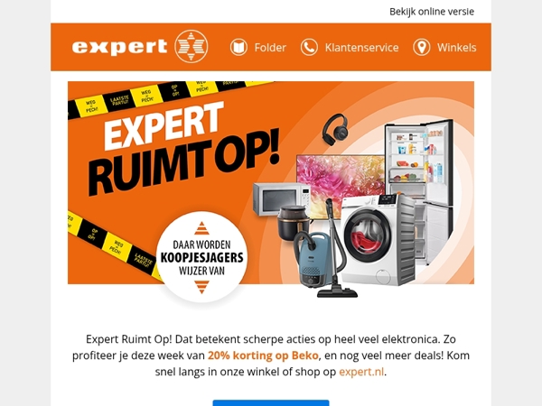 Nu 20% korting op alles van Beko!