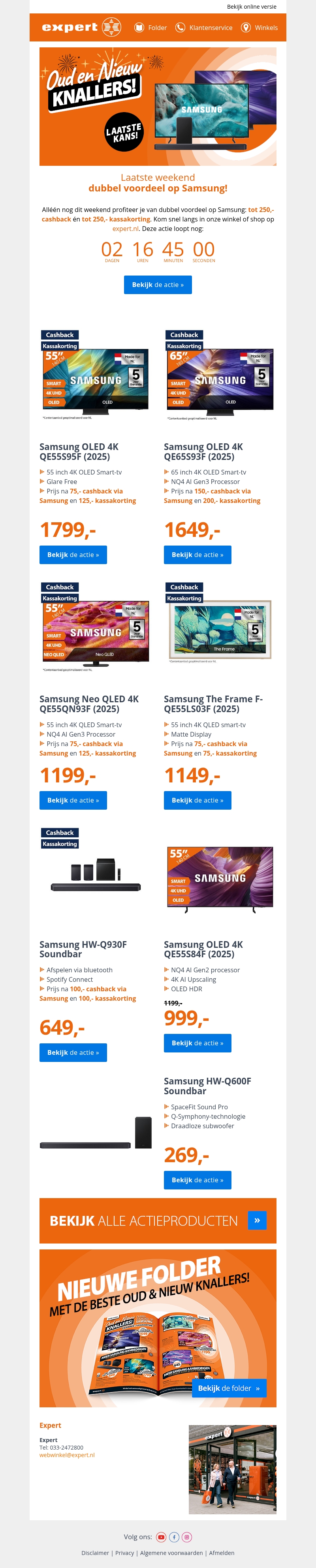 Laatste kans ⏰ Dubbel voordeel op Samsung! Laatste kans ⏰ Dubbel voordeel op Samsung!