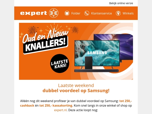 Laatste kans ⏰ Dubbel voordeel op Samsung!