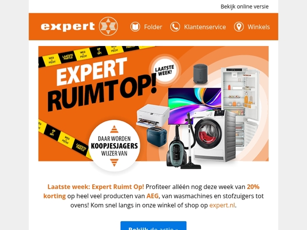 Laatste kans: Expert Ruimt Op! 🟠