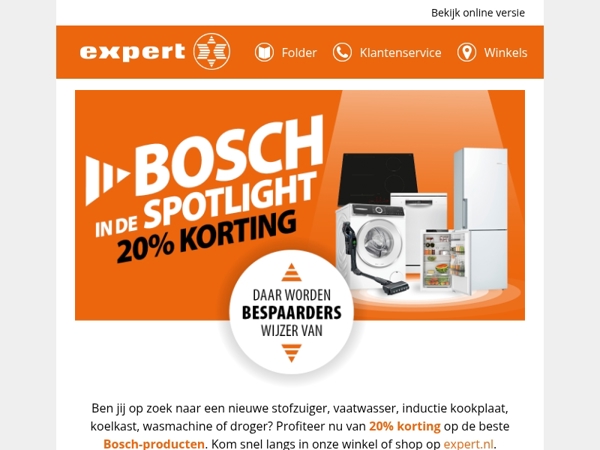 In de Spotlight: 20% korting op heel veel Bosch!