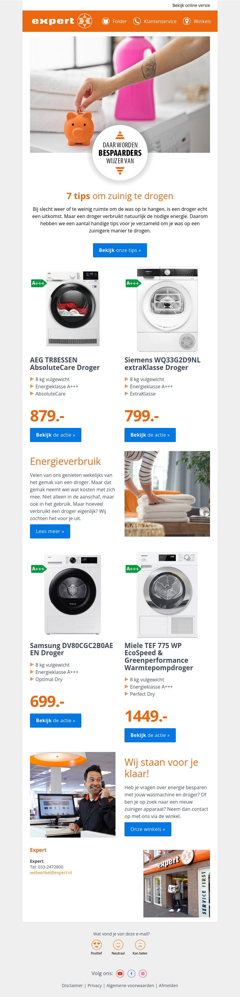 Onze 7 tips om zuinig te wassen Onze 7 tips om zuinig te wassen