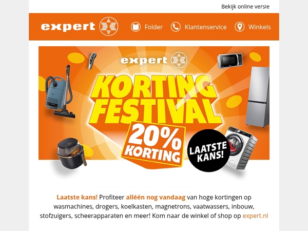🚨 Laatste kans: 20% korting op heel veel elektronica!