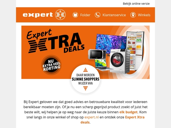 Voor ieder budget de beste keuze bij Expert! 🧡