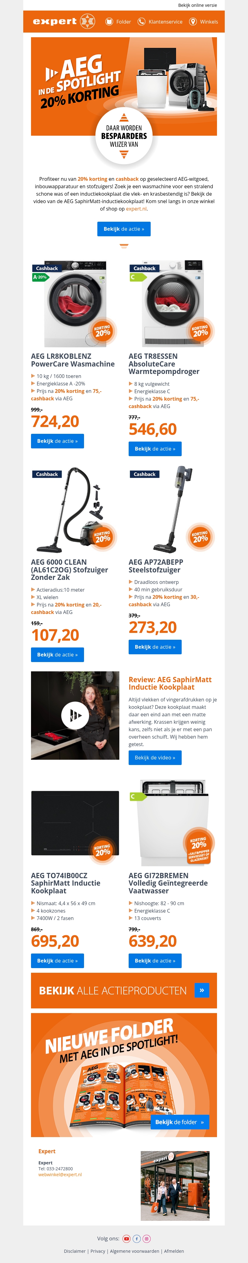 Nu 20% korting: AEG in de Spotlight! 🧡 Nu 20% korting: AEG in de Spotlight! 🧡