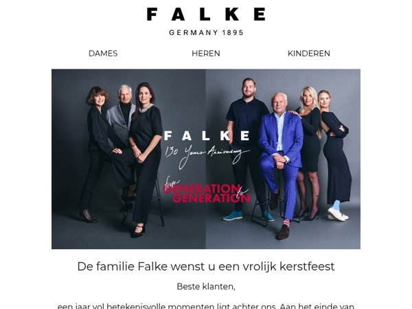 De familie FALKE wenst u fijne kerstdagen
