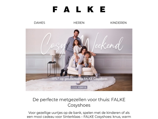 Alleen dit weekend: 15%* korting op geselecteerde FALKE Cosyshoes