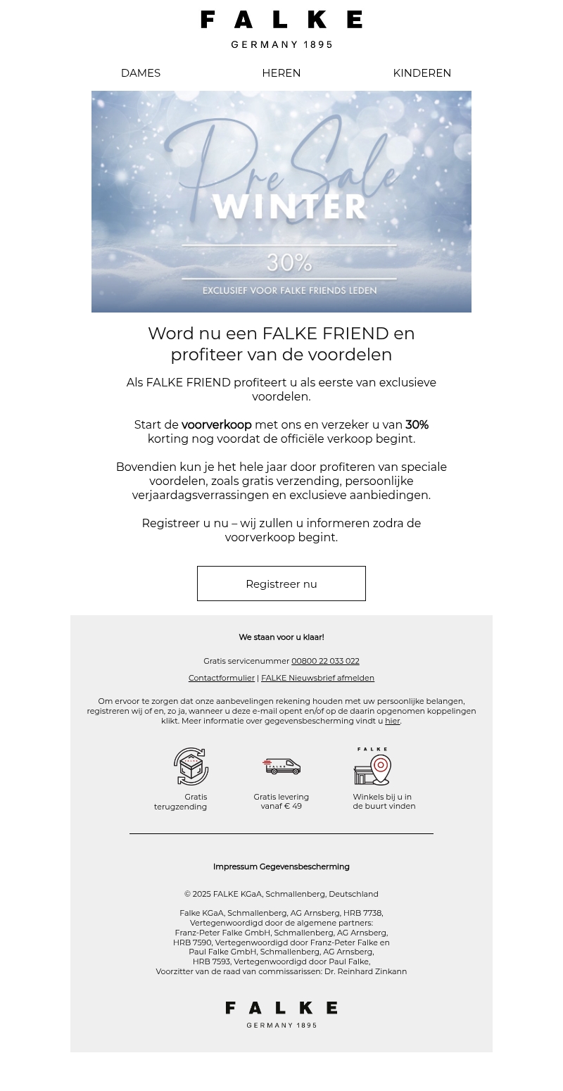 Voorverkoop exclusief voor FALKE FRIENDS! Voorverkoop exclusief voor FALKE FRIENDS!