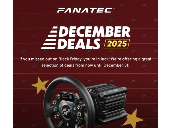 Fanatec December Deals are live!