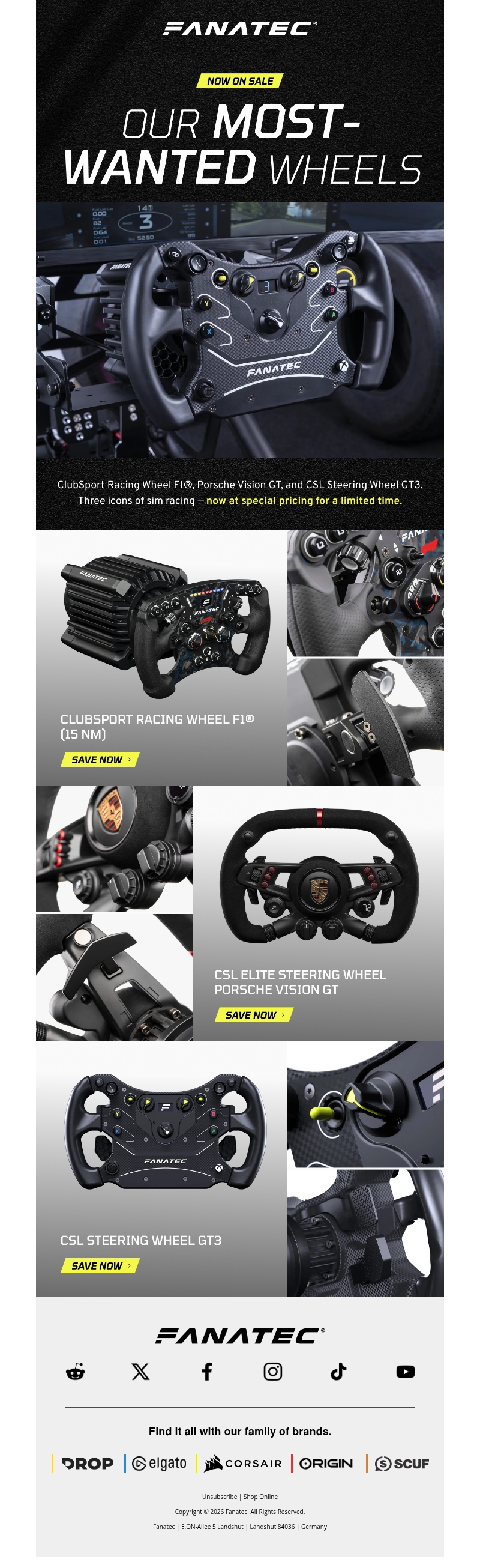 Fanatec Favorites, Now On Sale Fanatec Favorites, Now On Sale