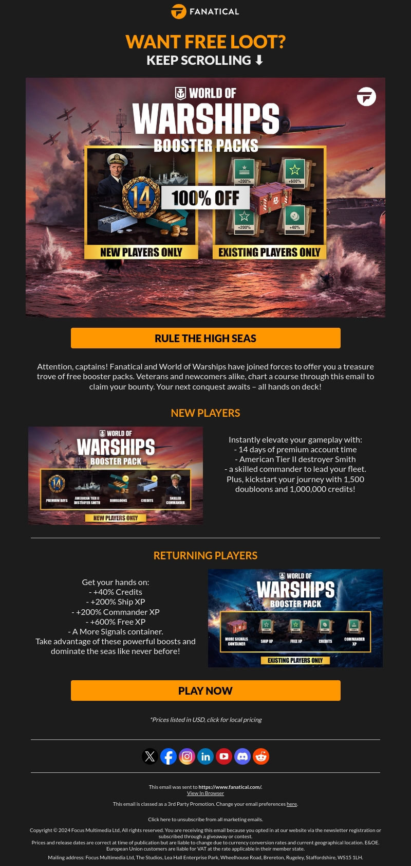 Ahoy, Captain! Want free loot? Ahoy, Captain! Want free loot?