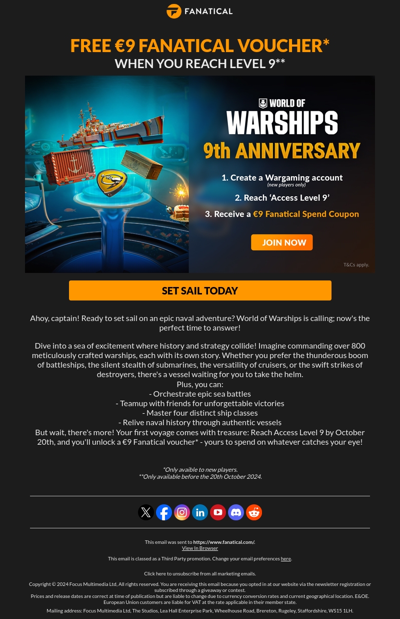 Write your own seafaring legend for World of Warship's 9th Anniversary! Write your own seafaring legend for World of Warship's 9th Anniversary!