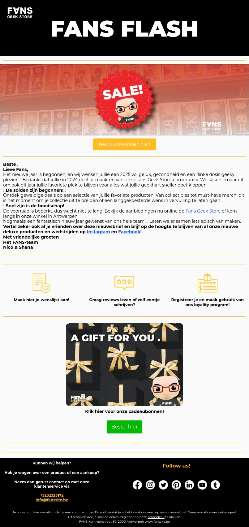 ๐ Solden zijn begonnen + Beste Wensen voor 2025! ๐ Solden zijn begonnen + Beste Wensen voor 2025!