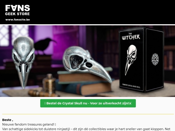 , 🔮 NIEUW: The Witcher 3 Crystal Skull - Beperkte voorraad!