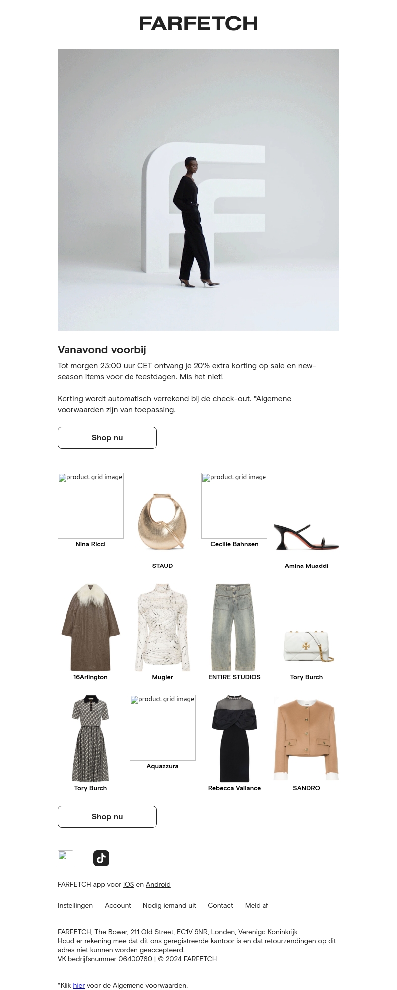 20% extra korting eindigt vanavond 20% extra korting eindigt vanavond