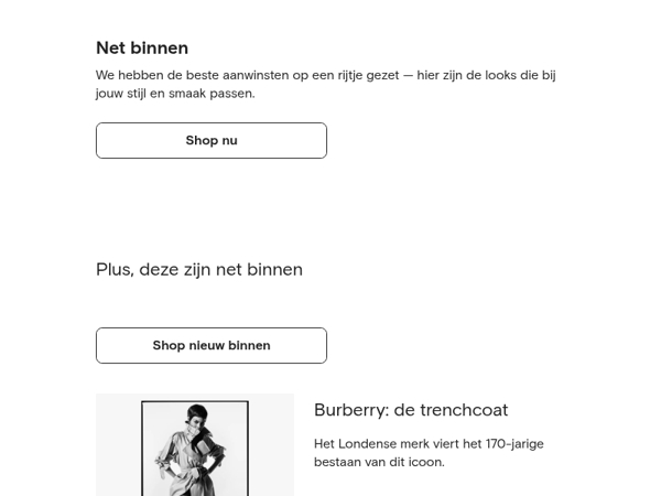 Nieuw binnen, speciaal voor jou