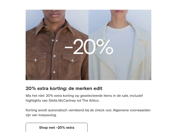 -20% extra op Stella McCartney en meer