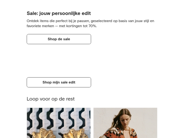 Sale items, speciaal voor jou