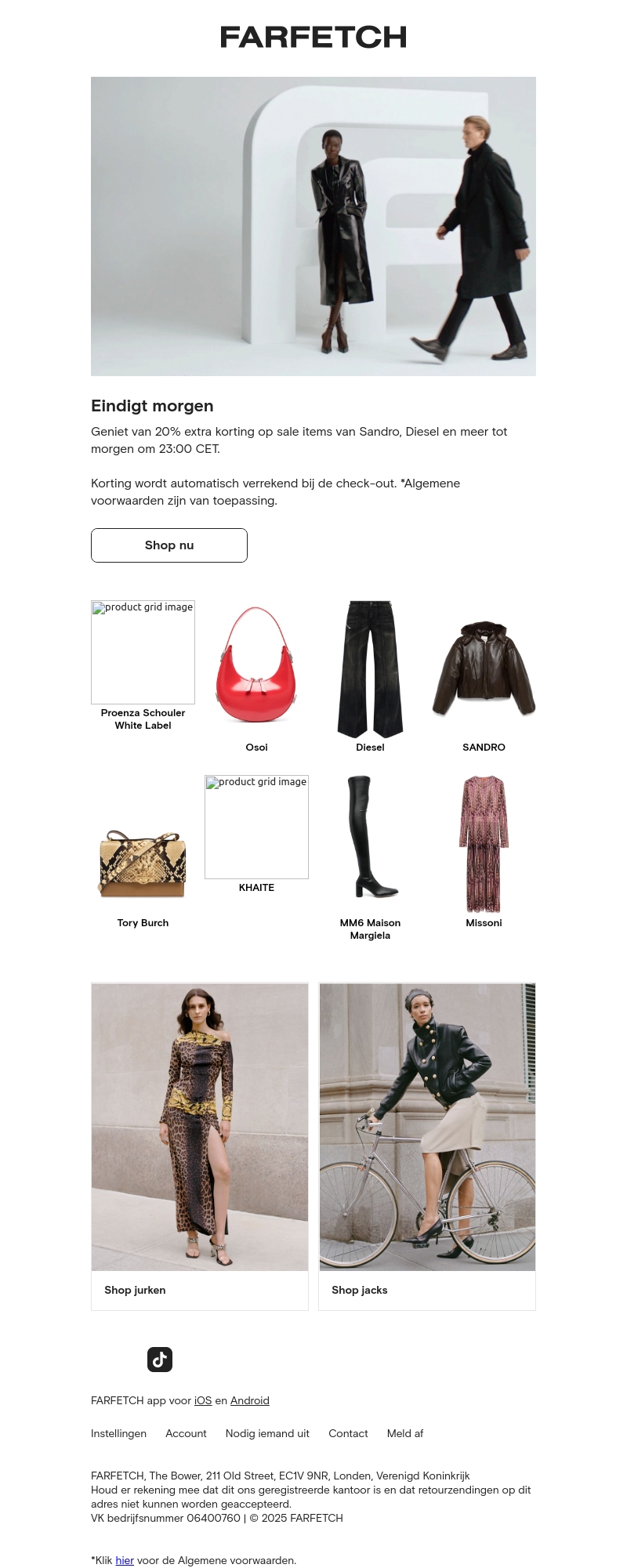 Jouw 20% extra korting eindigt morgen Jouw 20% extra korting eindigt morgen