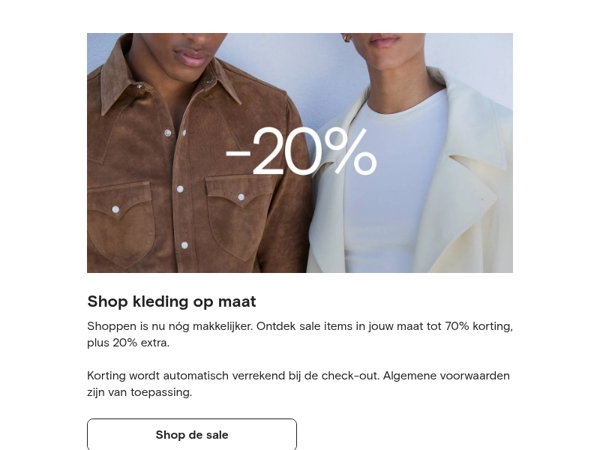 Laatste ronde: 20% extra korting