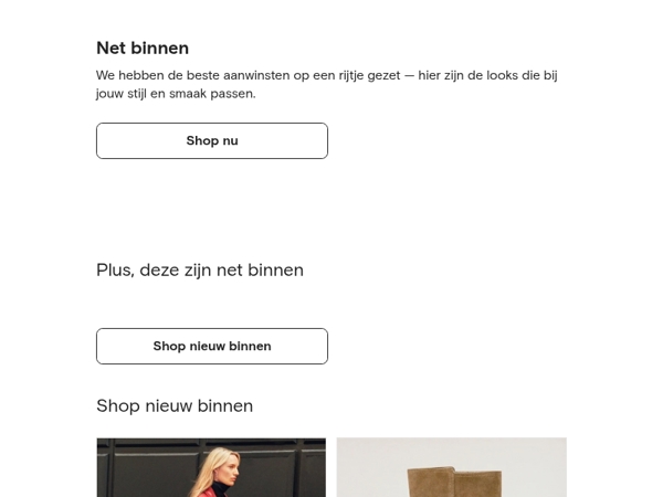 Nieuw binnen, speciaal voor jou