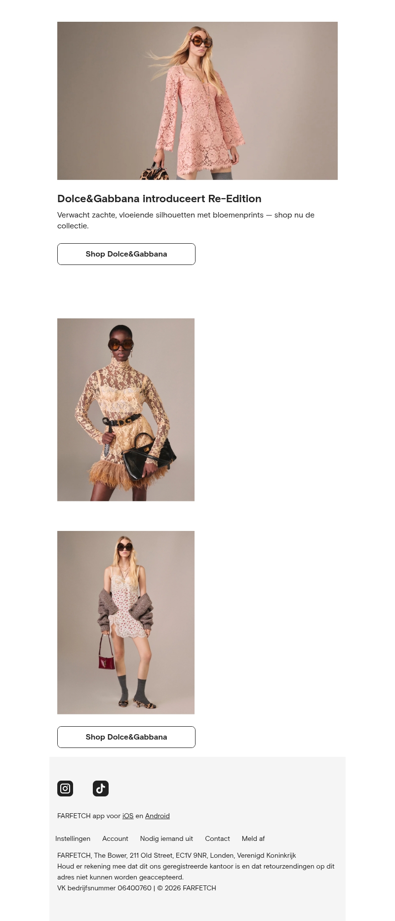 Net binnen: Dolce&Gabbana Net binnen: Dolce&Gabbana