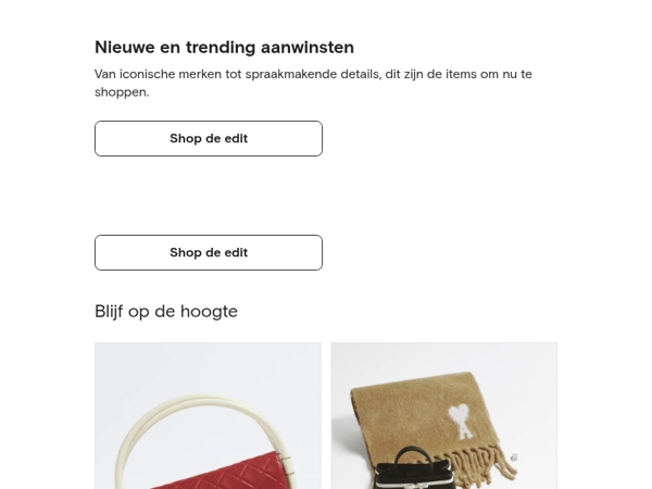 De collecties van dit moment