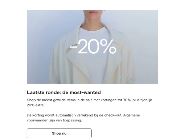 -20% extra op sale bestsellers