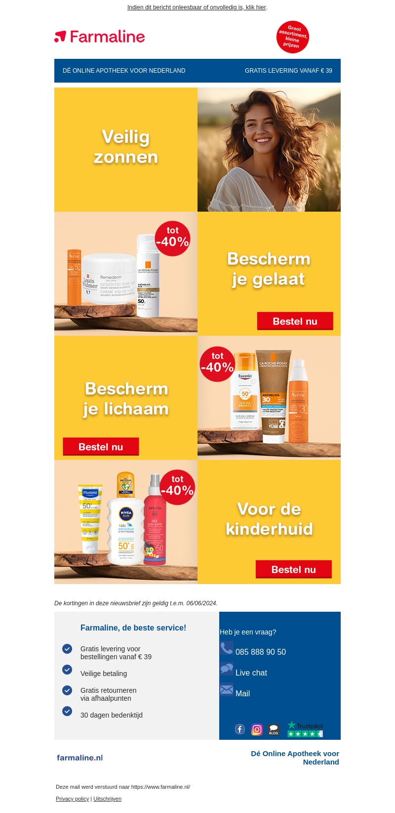 Mail, kortingen tot wel 40% op zonneproducten! Mail, kortingen tot wel 40% op zonneproducten!