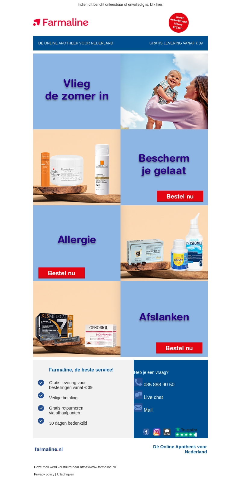 Mail, kortingen tot wel 40% op zonneproducten! Mail, kortingen tot wel 40% op zonneproducten!