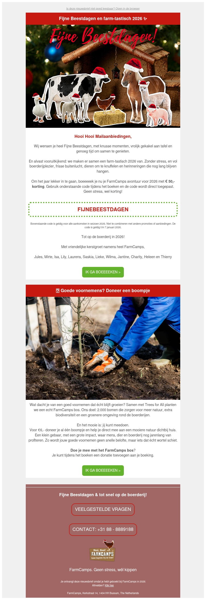 Mailaanbiedingen Fijne Beestdagen namens FarmCamps ✨ Mailaanbiedingen Fijne Beestdagen namens FarmCamps ✨