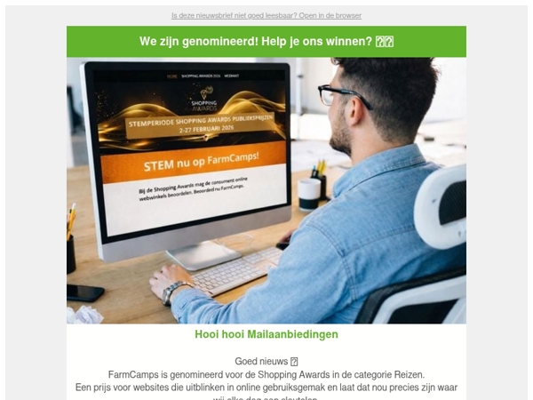 We zijn genomineerd! Help je ons winnen?