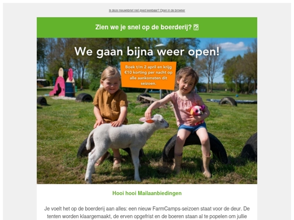 Holy cow… Mailaanbiedingen we gaan bijna open! 🐄