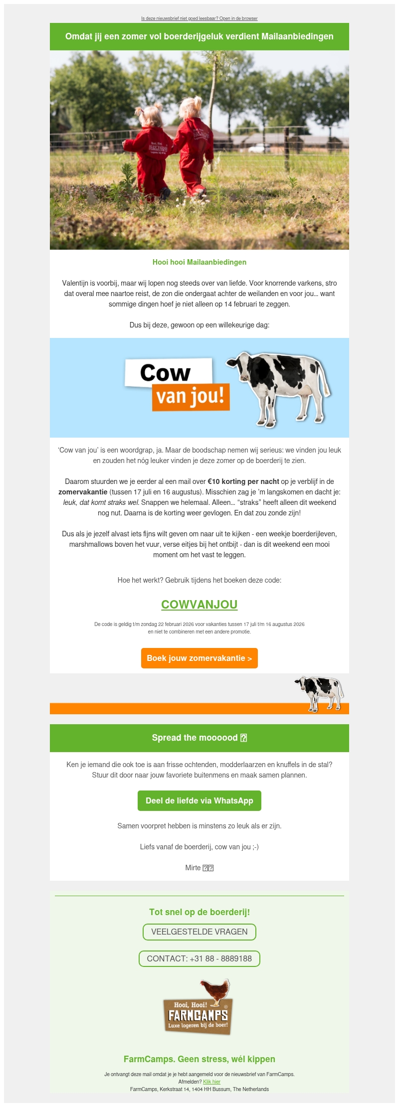 Een zomer om verliefd op te worden Mailaanbiedingen - COWVANJOU! Een zomer om verliefd op te worden Mailaanbiedingen - COWVANJOU!