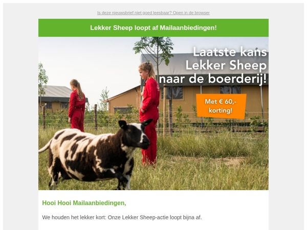 Laatste kans! Alleen dit weekend nog € 60,- korting