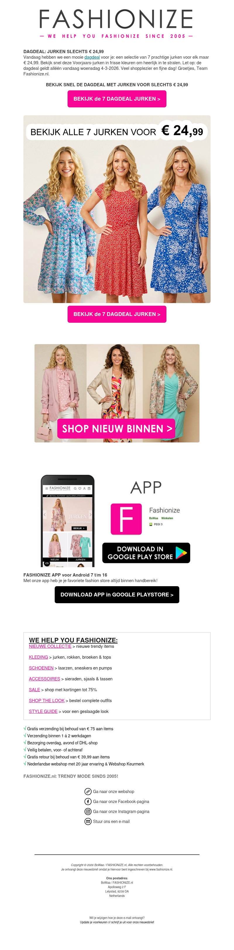 DAGDEAL: Jurken voor € 24,99😍 DAGDEAL: Jurken voor € 24,99😍