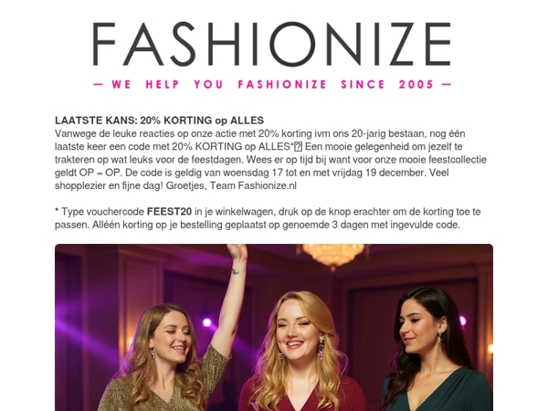 LAATSTE KANS: 20% KORTING op ALLES | Shop je Outfit🤩