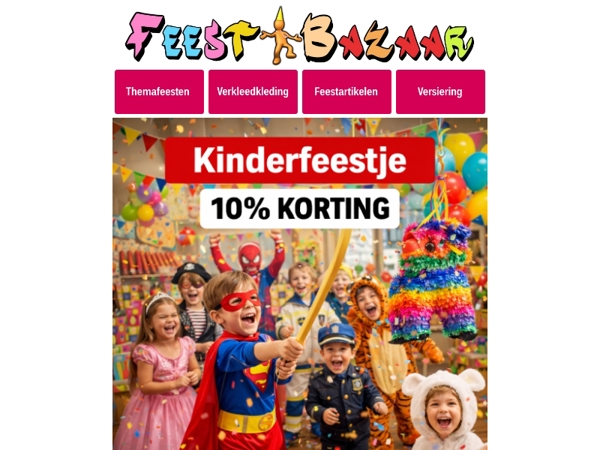 🌟Verkleedpret & Versiering: alles voor een magisch kinderfeestje!